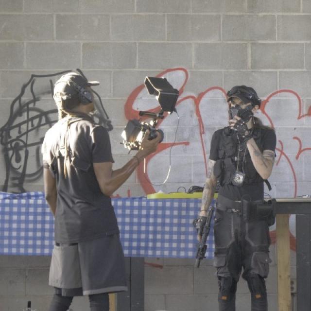 photo from set of music video
