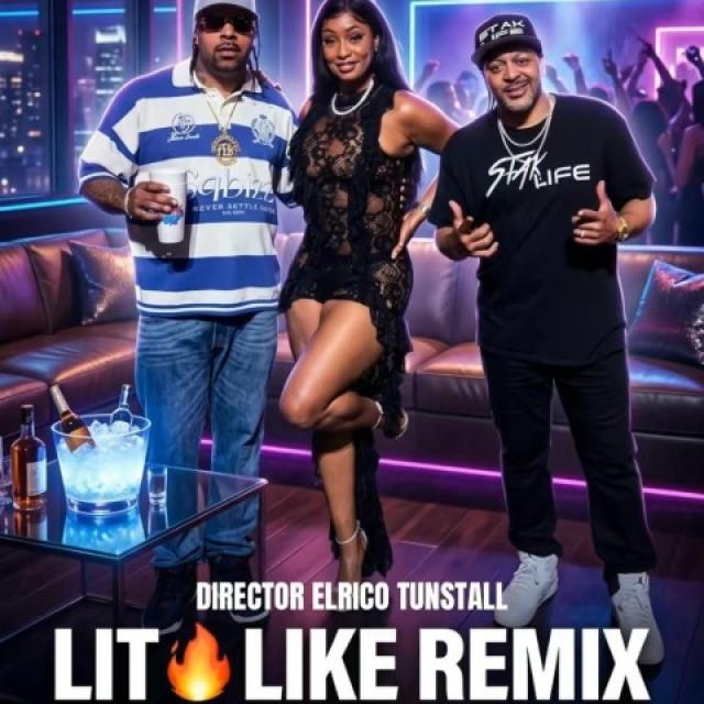 "Lit Like (Remix)" Promotional Artwork featuring Lil' Flip, Melody "MeMe" Henry & JSapp MadStak