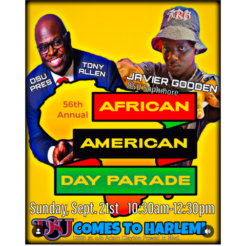 JAVIER GOODEN performs in NYC for the 56th annual African-American Day Parade 